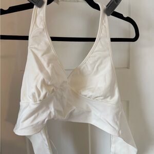 White Halter Crop Top